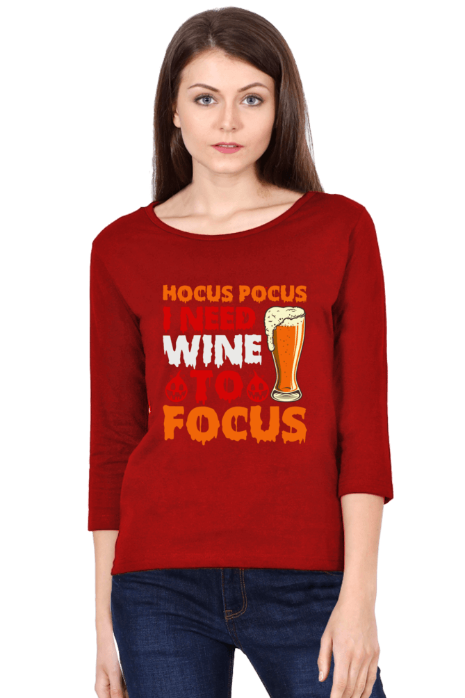 Women Round Neck 3/4 Sleeve T-Shirt