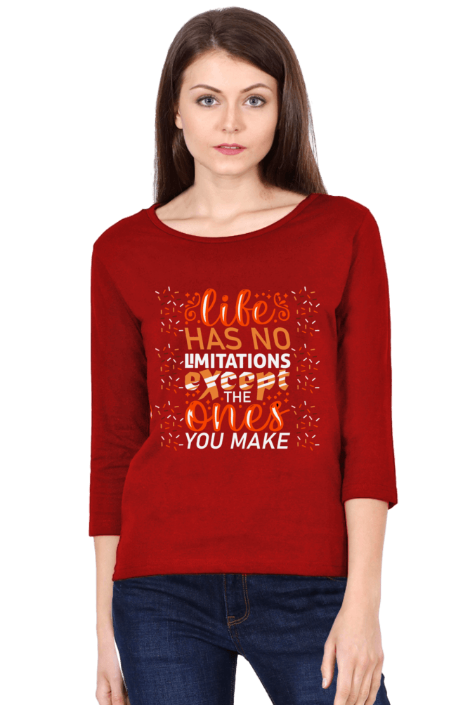 Women Round Neck 3/4 Sleeve T-Shirt