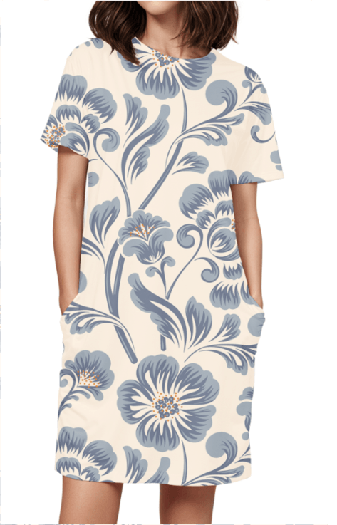 Women's Full Print T-Shirt Dress