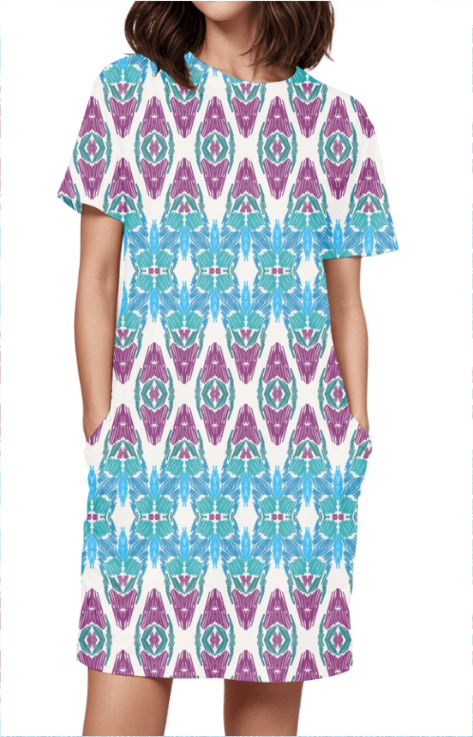 Women's Full Print T-Shirt Dress