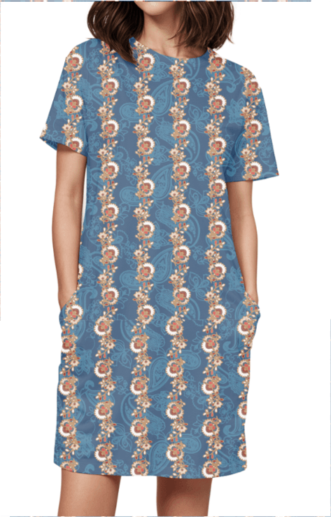 Women's Full Print T-Shirt Dress