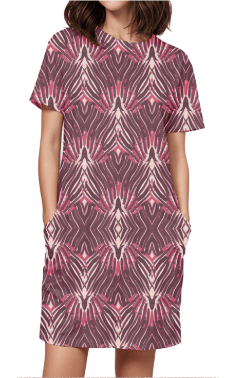 Women's Full Print T-Shirt Dress