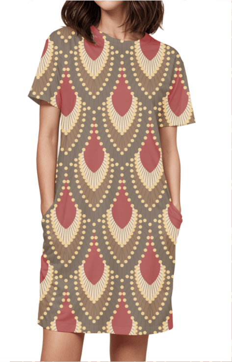 Women's Full Print T-Shirt Dress