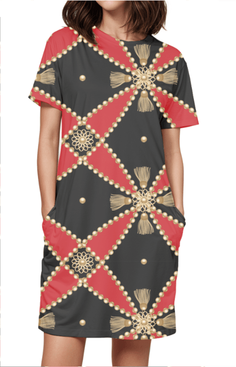 Women's Full Print T-Shirt Dress