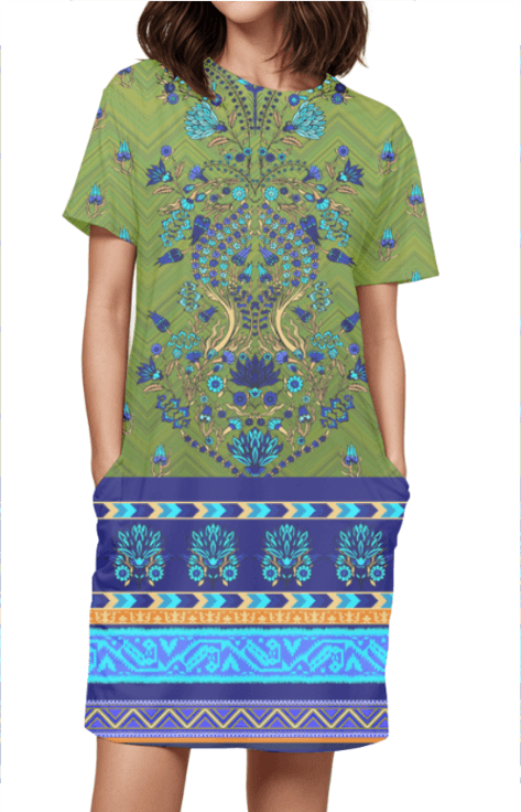 Women's Full Print T-Shirt Dress