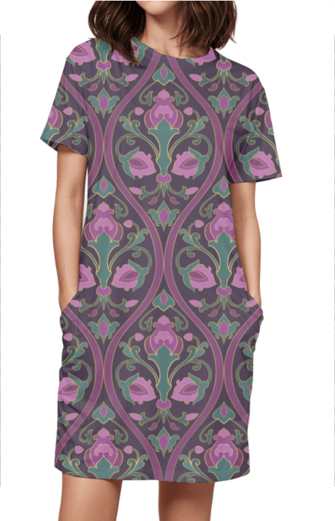 Women's Full Print T-Shirt Dress