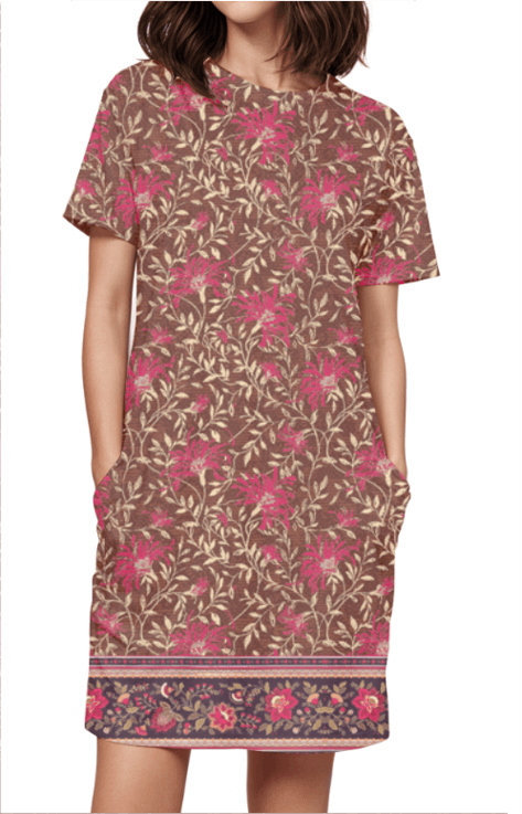 Women's Full Print T-Shirt Dress