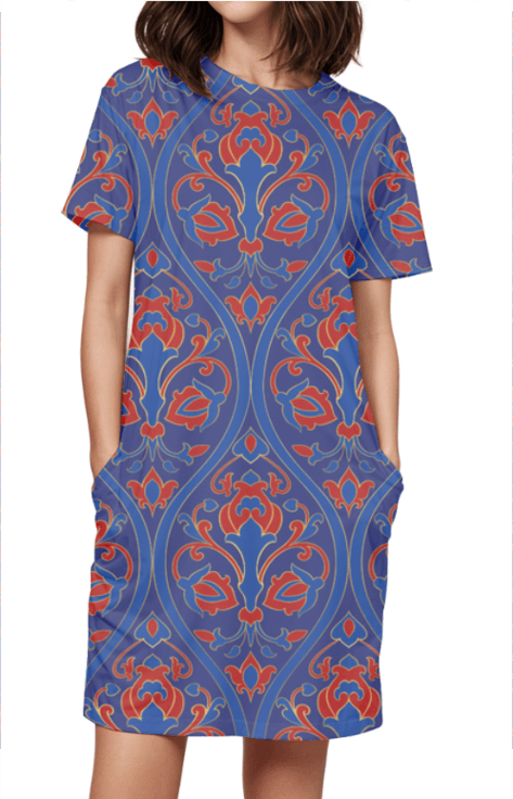 Women's Full Print T-Shirt Dress