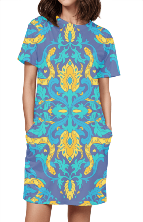 Women's Full Print T-Shirt Dress