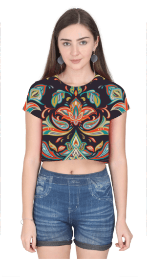 Women's Full Print Crop Tops