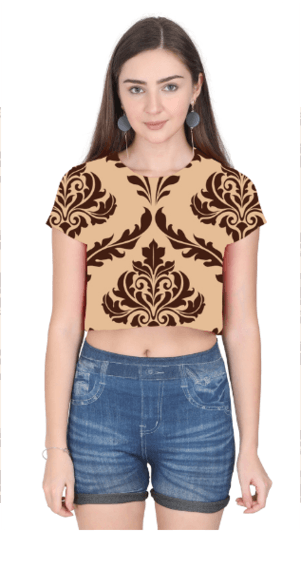 Women's Full Print Crop Tops