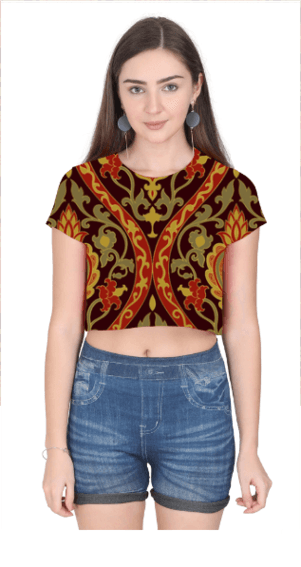 Women's Full Print Crop Tops