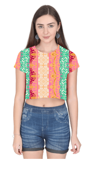 Women's Full Print Crop Tops