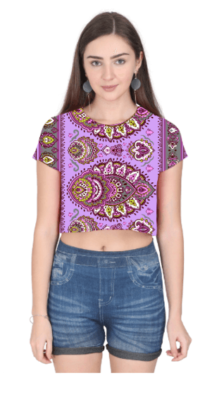 Women's Full Print Crop Tops