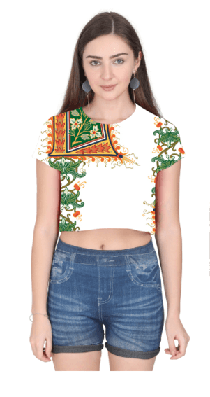 Women's Full Print Crop Tops