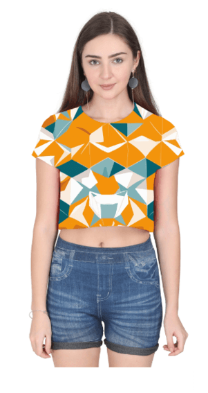 Women's Full Print Crop Tops