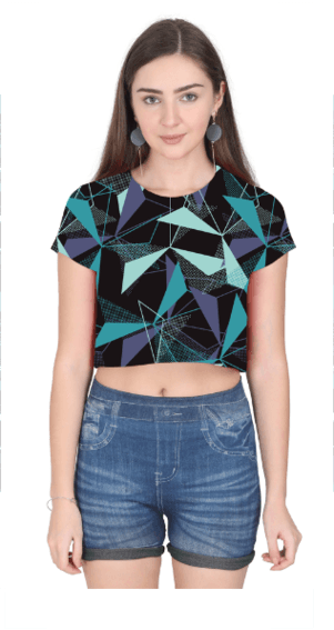 Women's Full Print Crop Tops