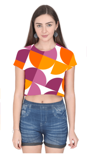 Women's Full Print Crop Tops