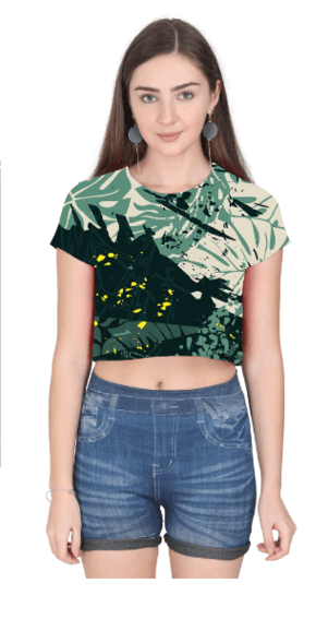 Women's Full Print Crop Tops