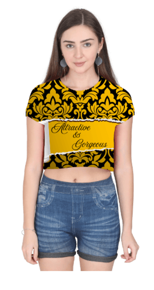 Women's Full Print Crop Tops