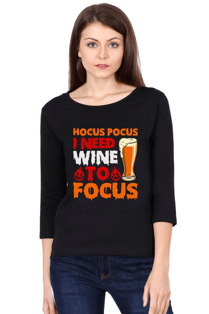 Women Round Neck 3/4 Sleeve T-Shirt