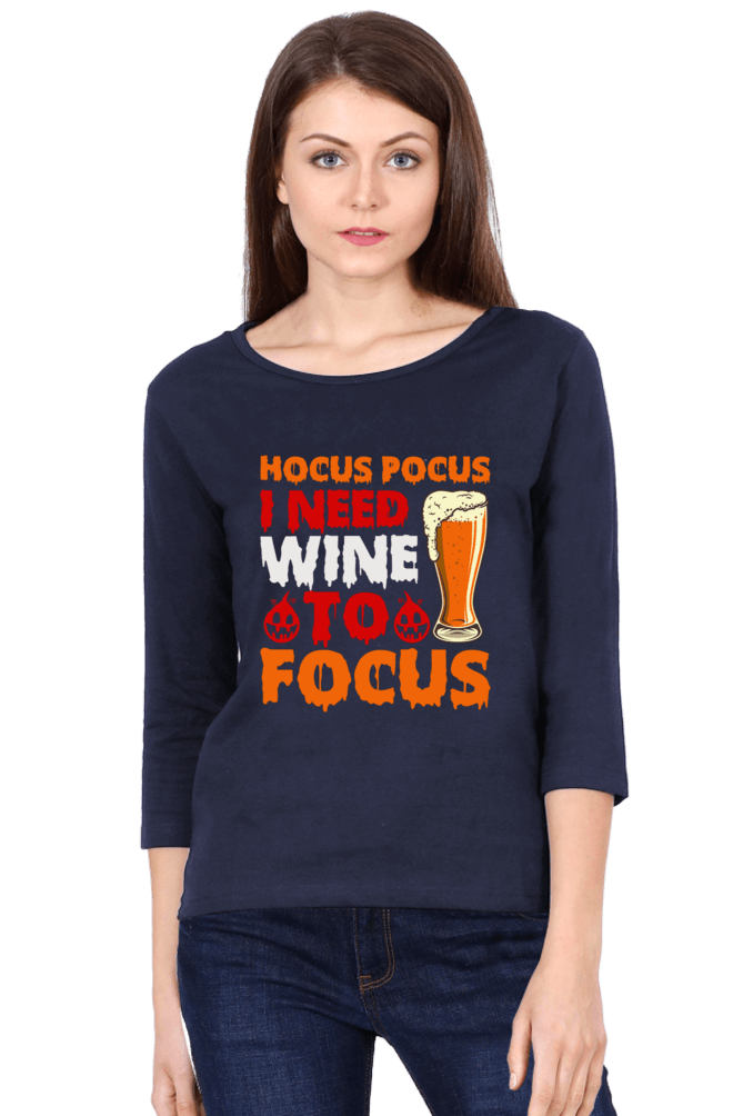 Women Round Neck 3/4 Sleeve T-Shirt