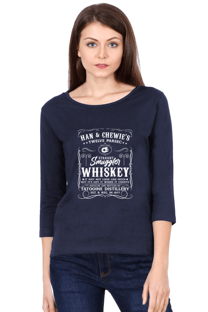 Women Round Neck 3/4 Sleeve T-Shirt
