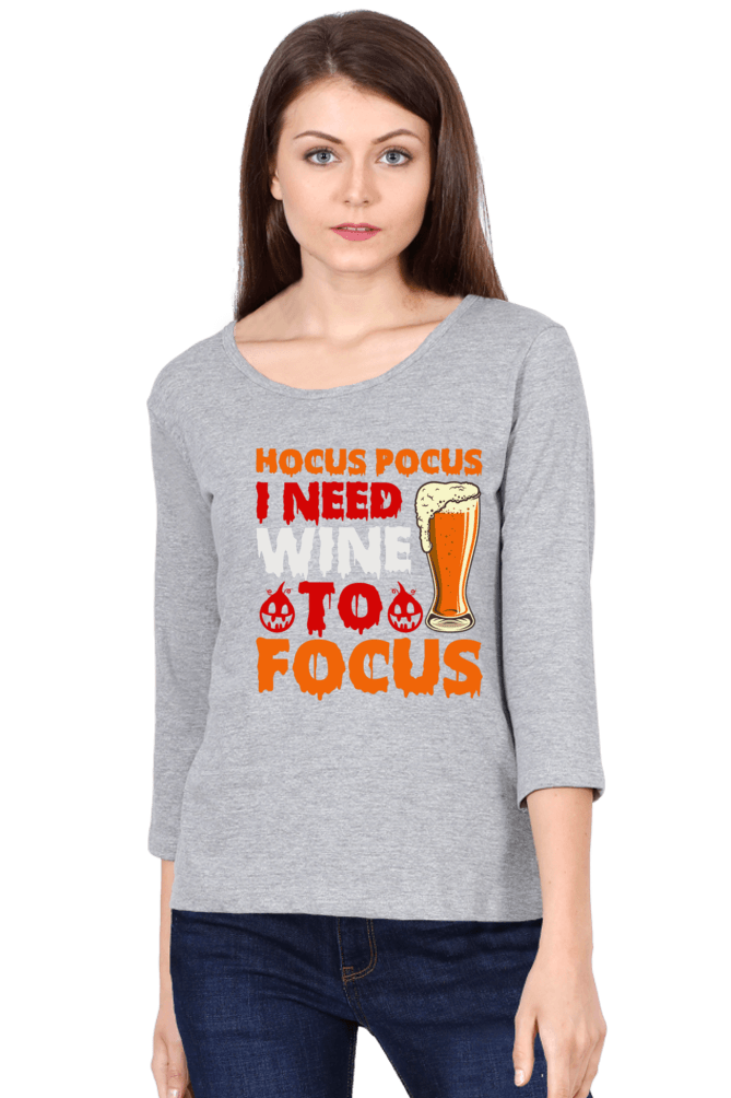 Women Round Neck 3/4 Sleeve T-Shirt