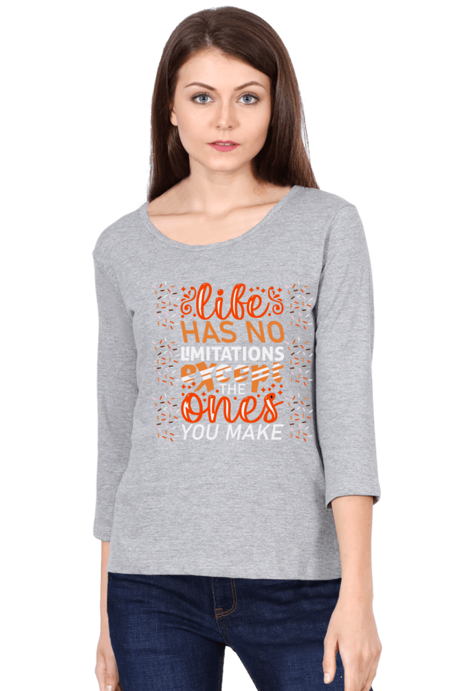 Women Round Neck 3/4 Sleeve T-Shirt