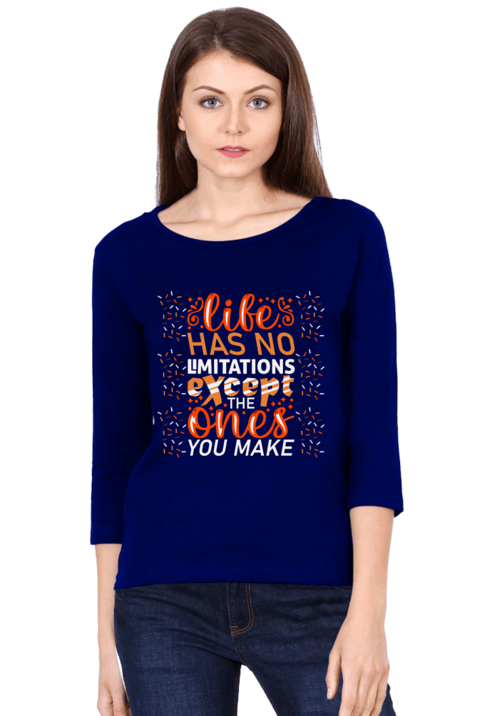 Women Round Neck 3/4 Sleeve T-Shirt