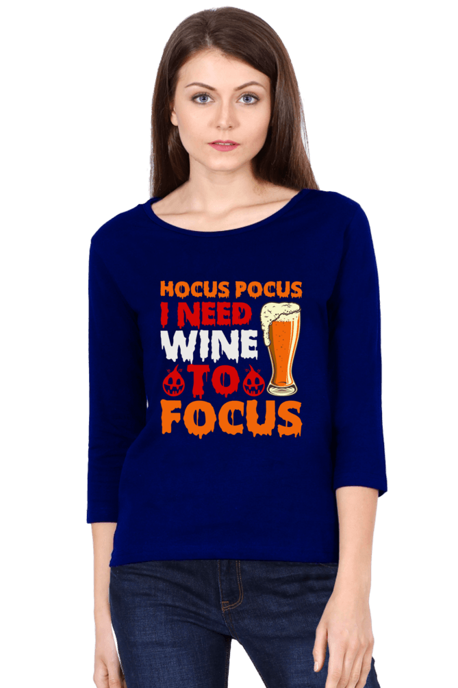 Women Round Neck 3/4 Sleeve T-Shirt