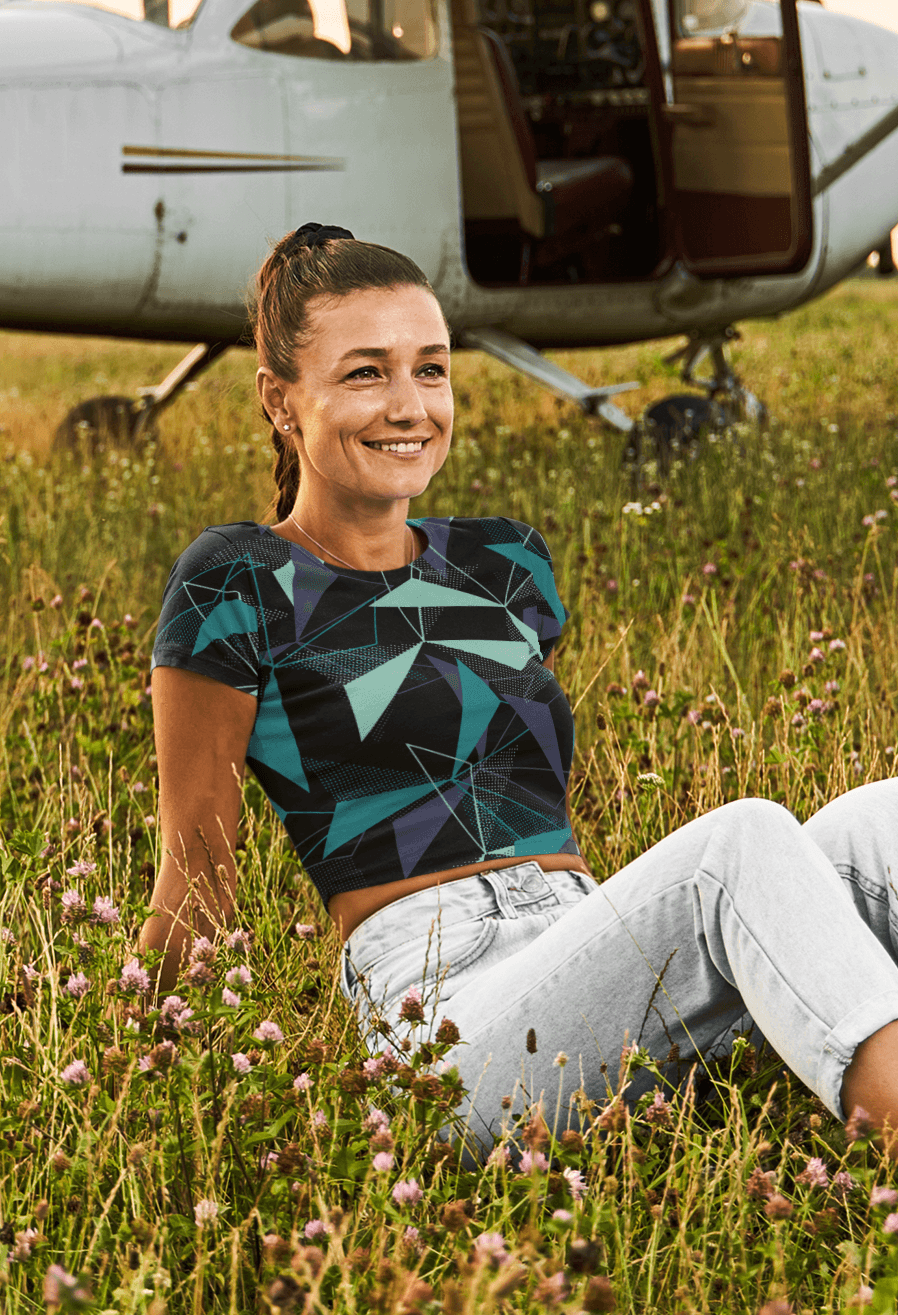 Women's Full Print Crop Tops