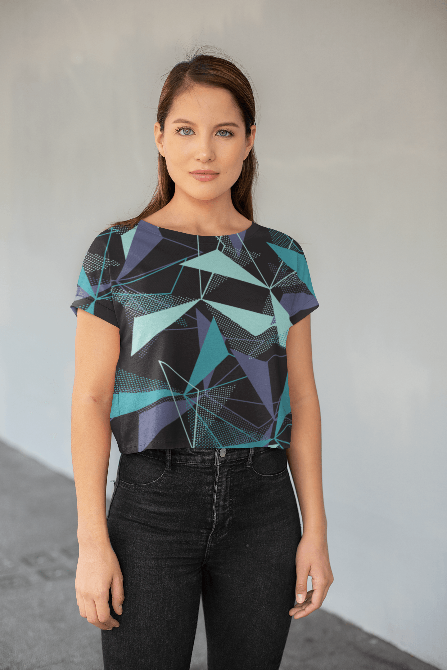 Women's Full Print Crop Tops