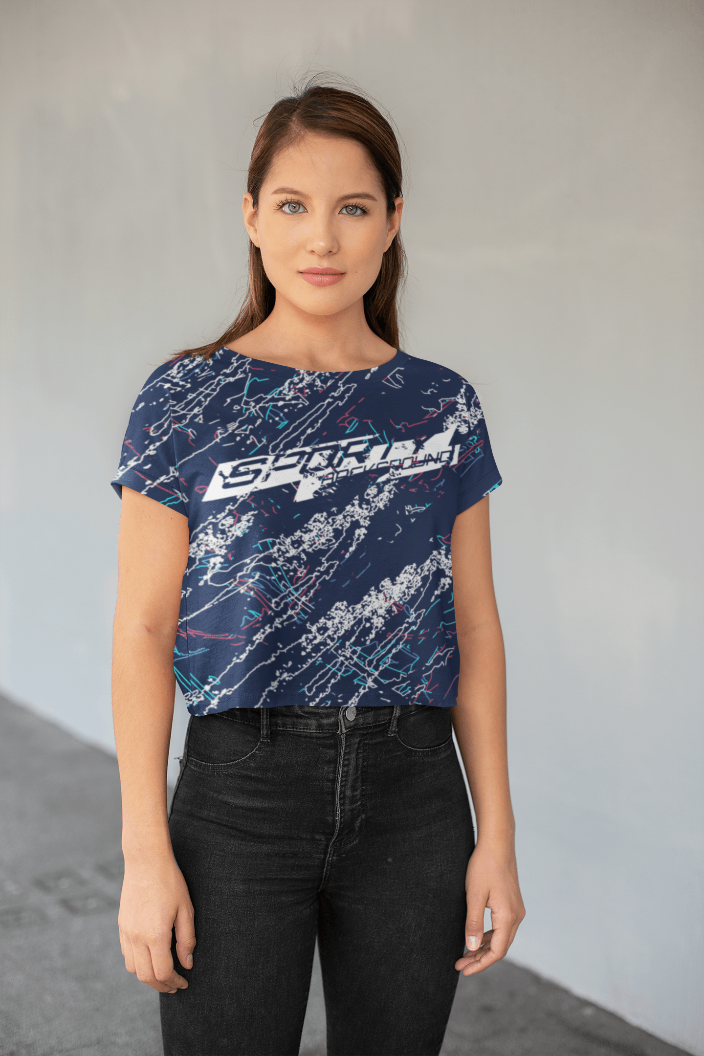 Women's Full Print Crop Tops