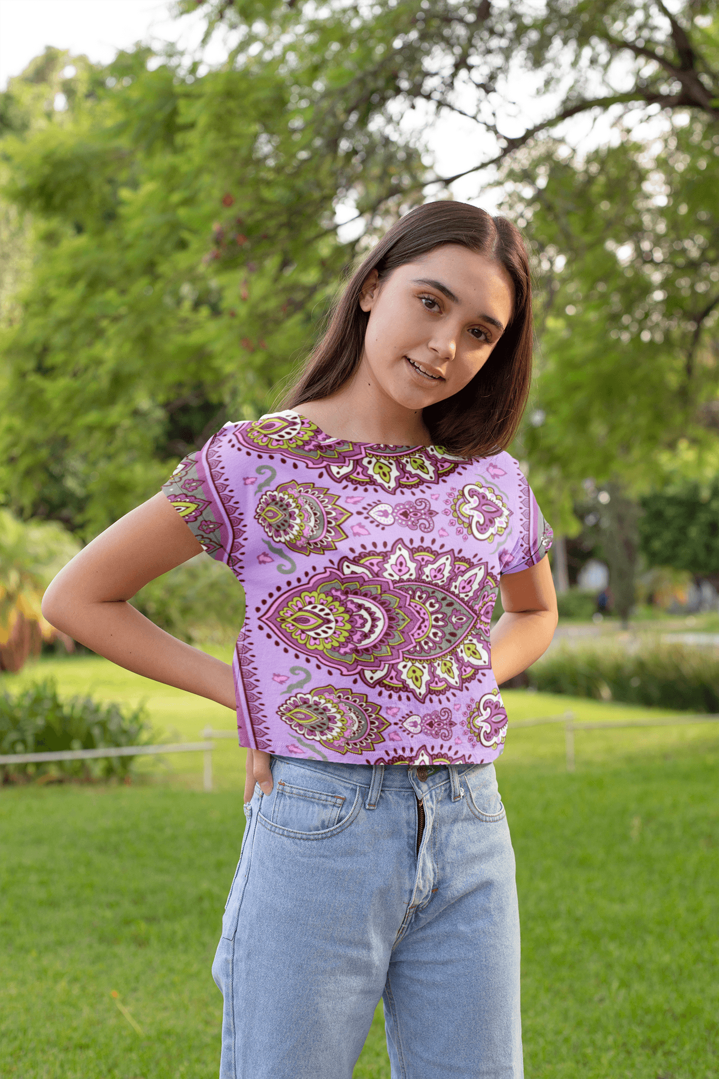 Women's Full Print Crop Tops
