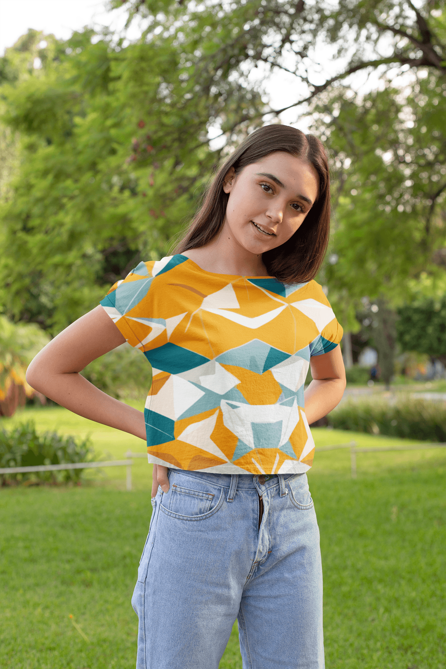 Women's Full Print Crop Tops