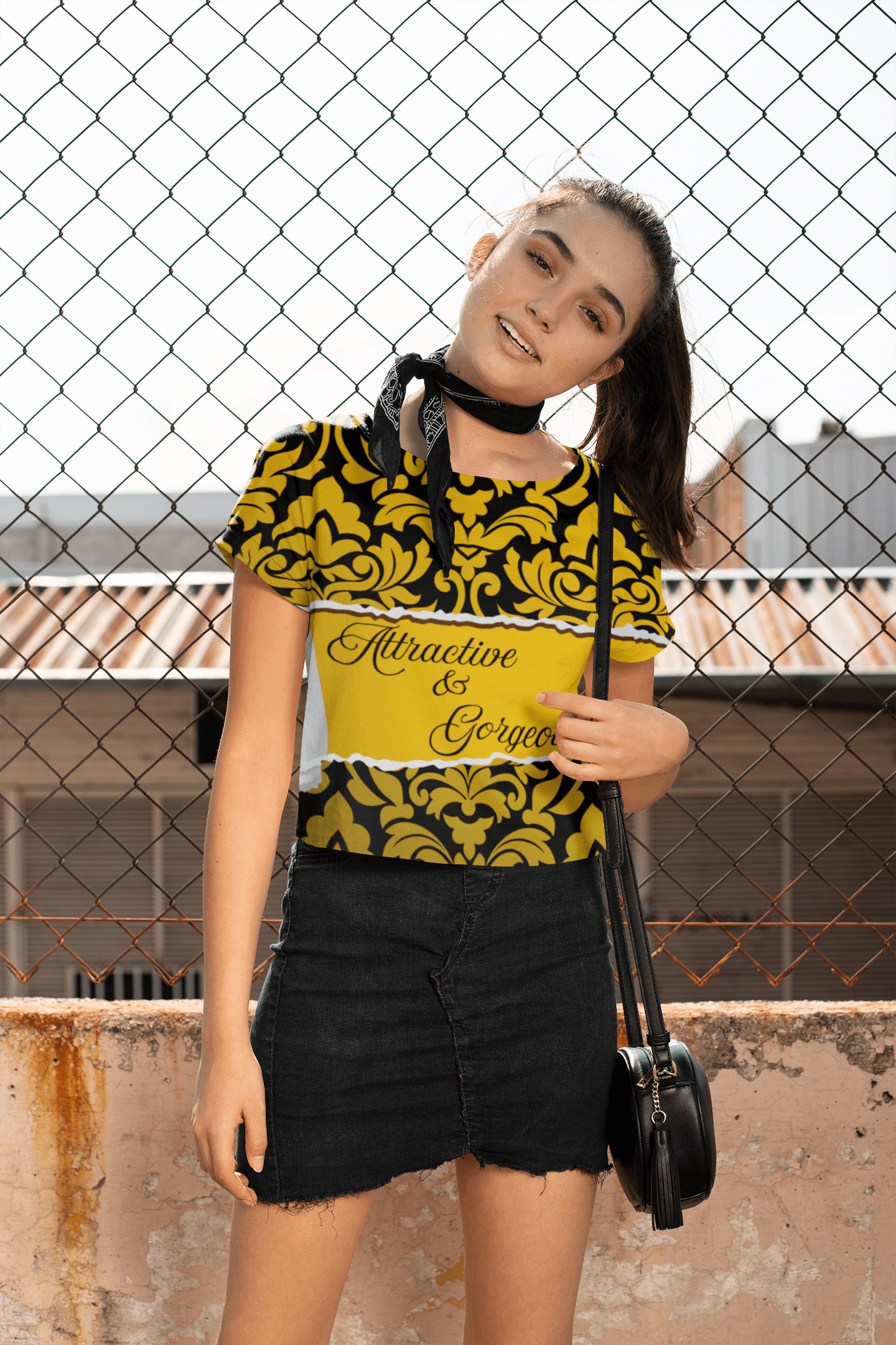Women's Full Print Crop Tops