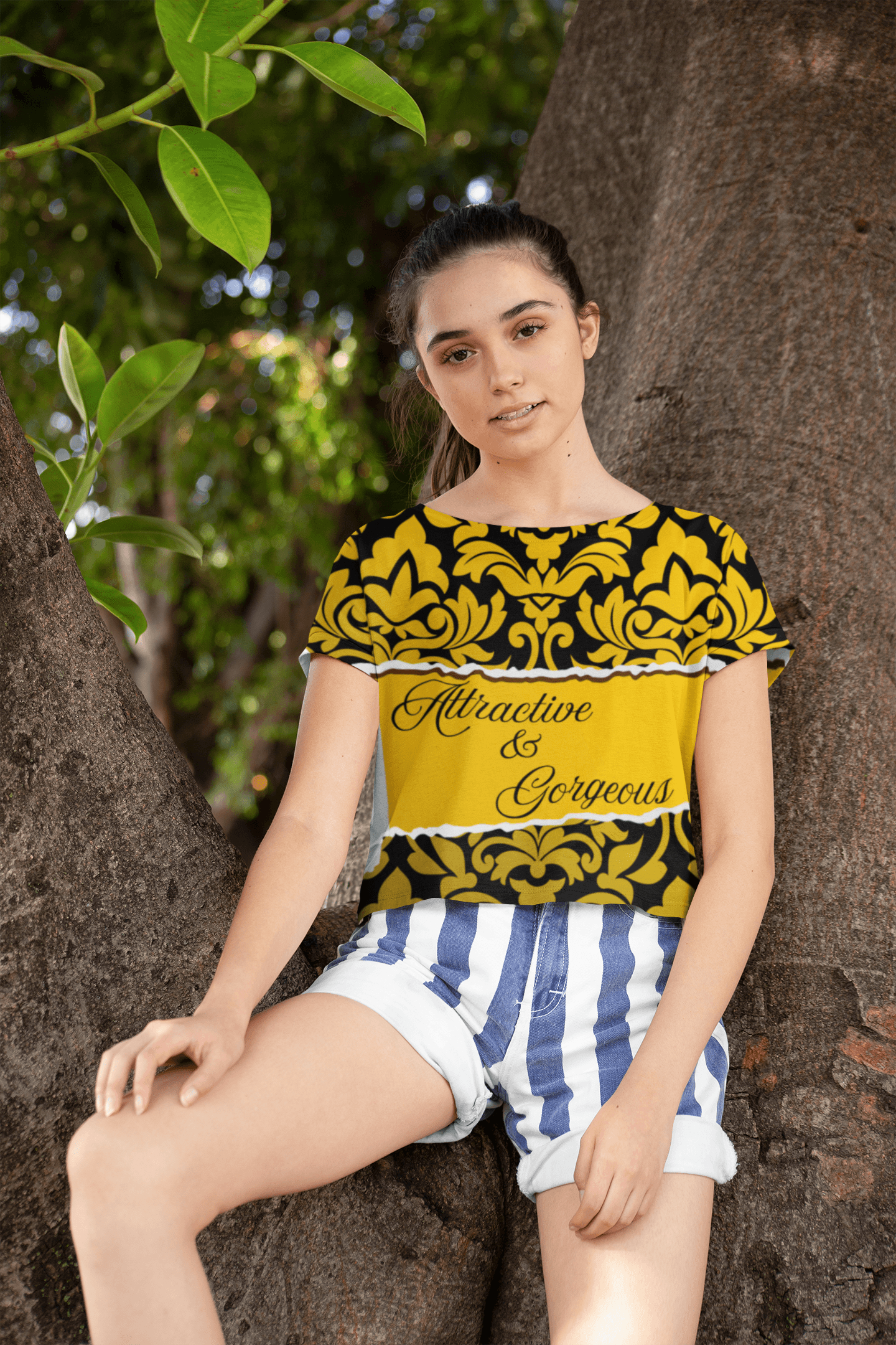 Women's Full Print Crop Tops
