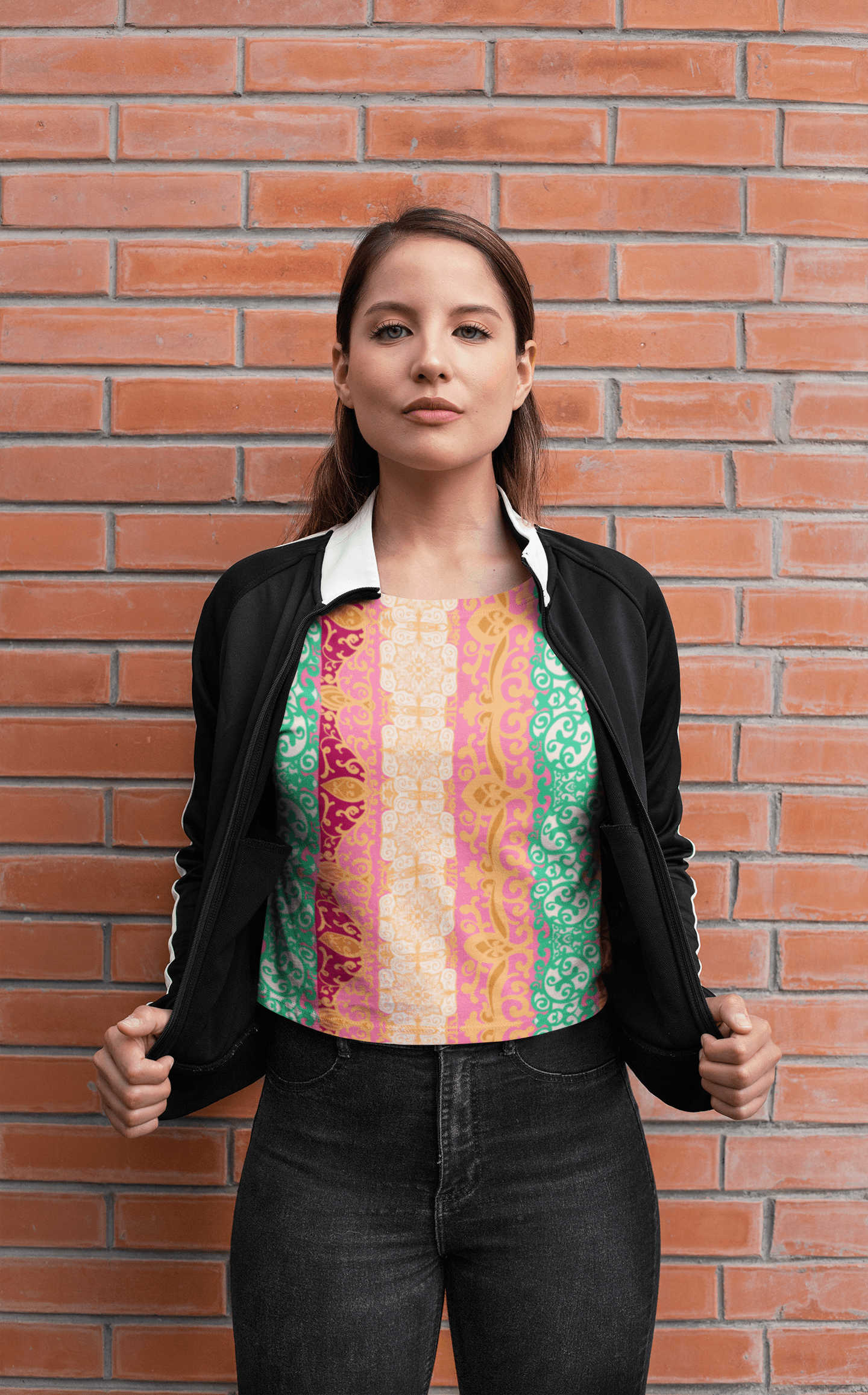 Women's Full Print Crop Tops