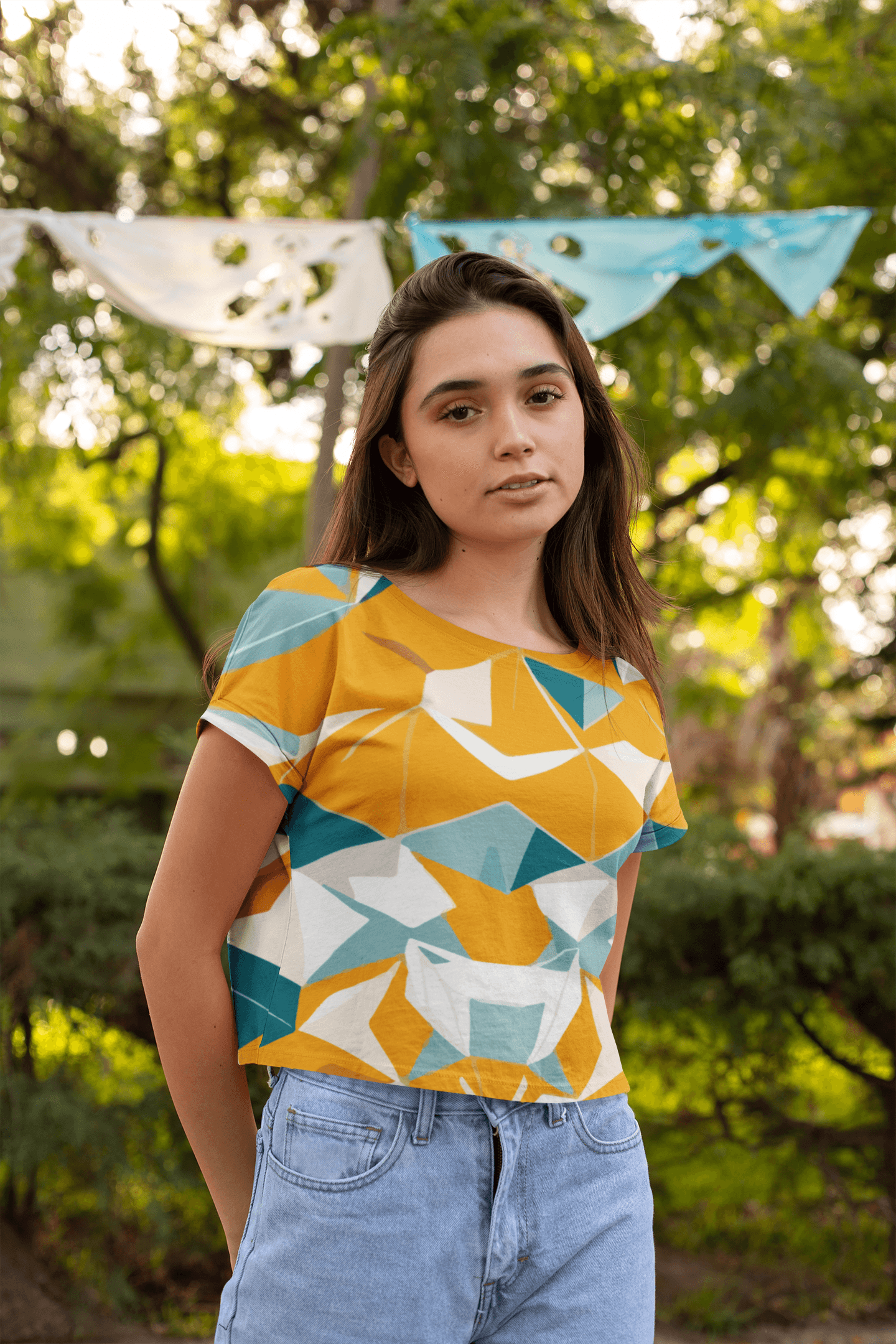 Women's Full Print Crop Tops