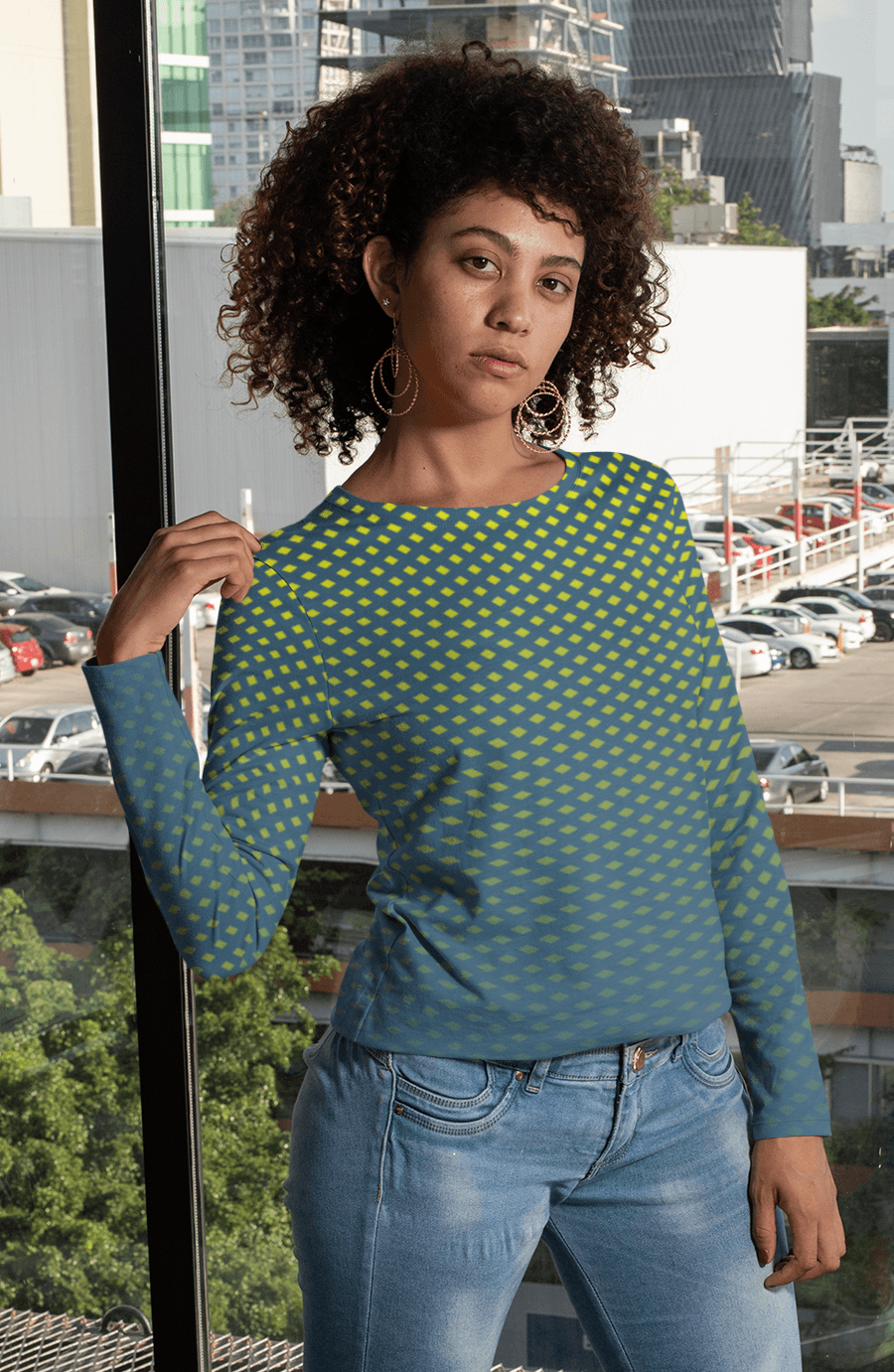 Women's Full Sleeves Print T-Shirt