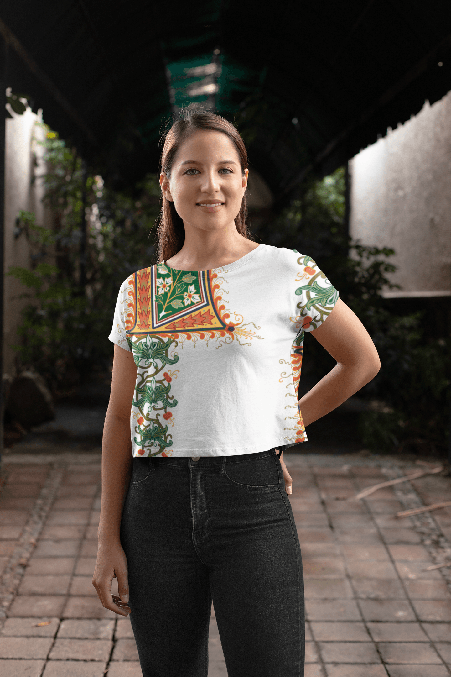 Women's Full Print Crop Tops