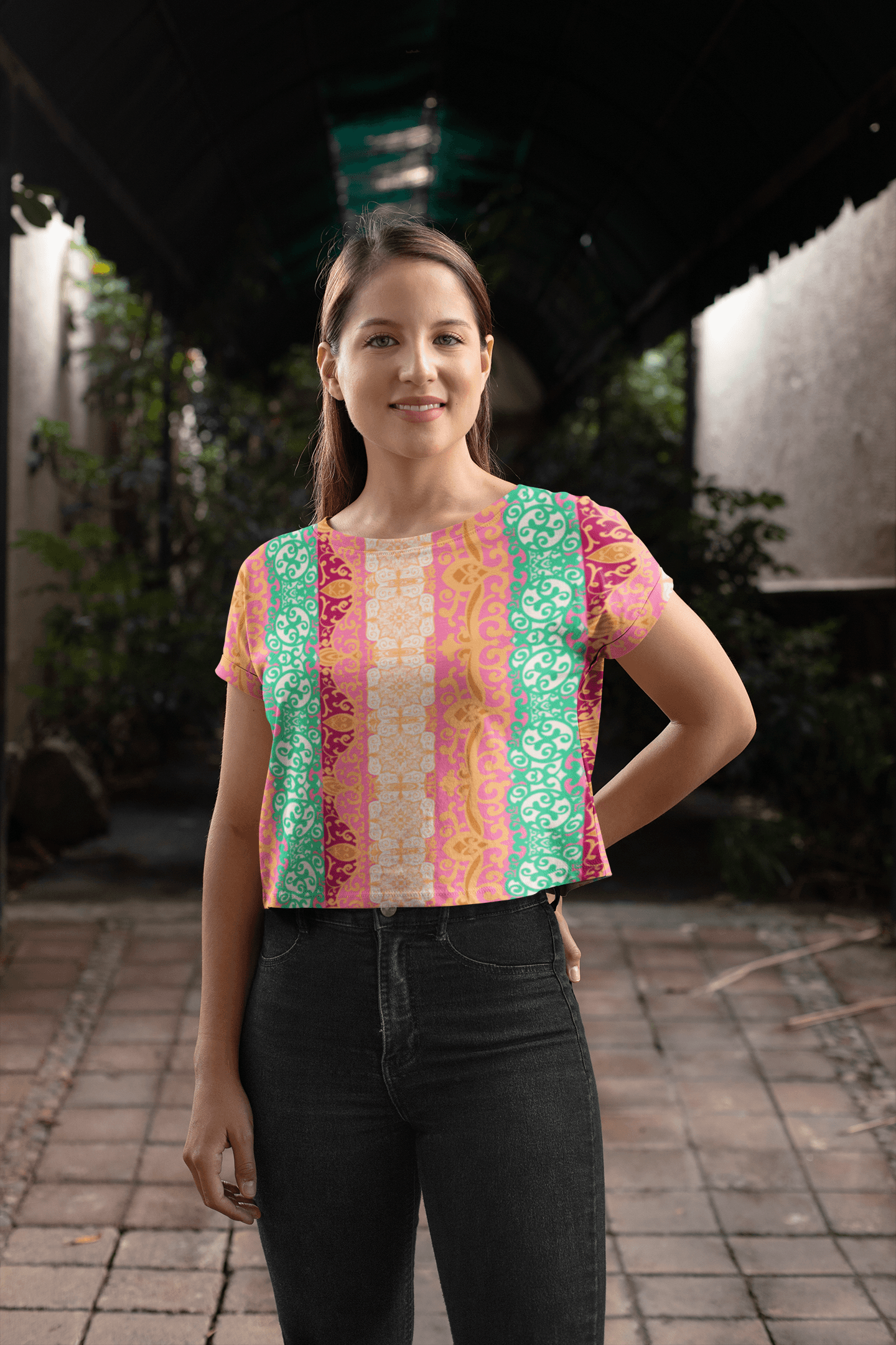 Women's Full Print Crop Tops
