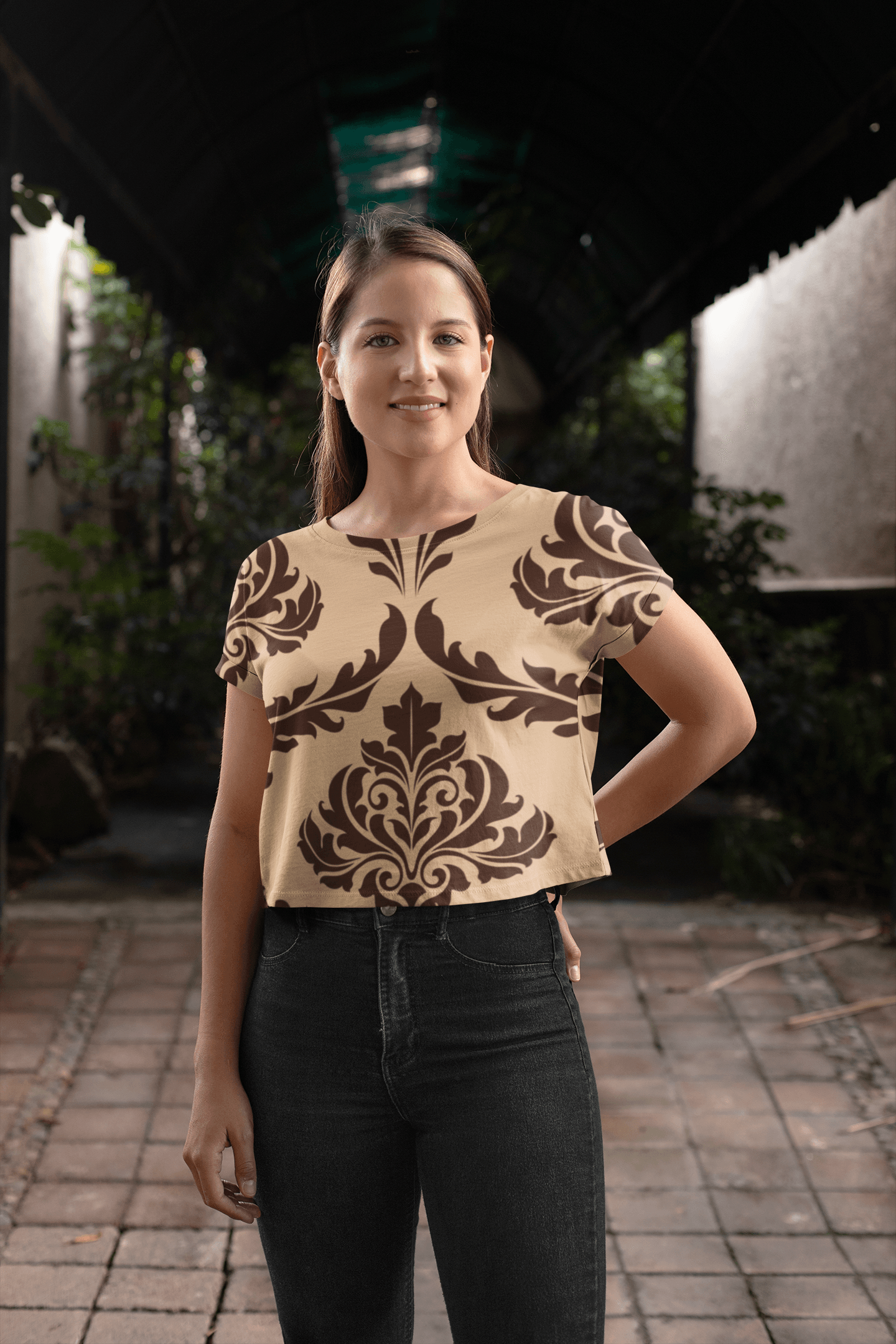 Women's Full Print Crop Tops