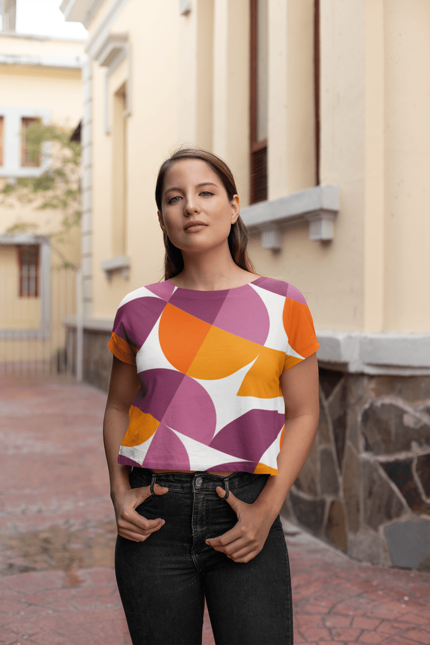 Women's Full Print Crop Tops