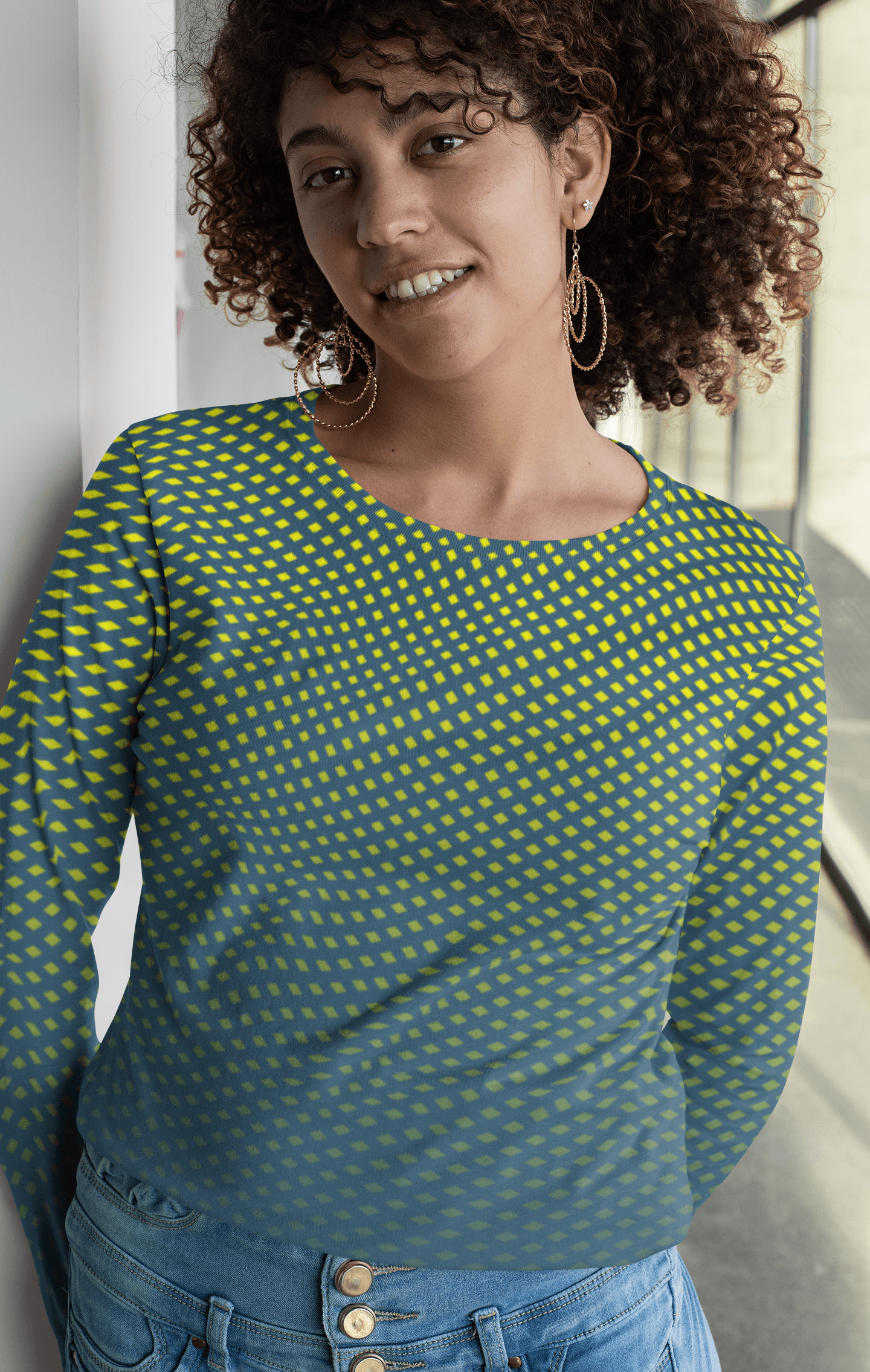 Women's Full Sleeves Print T-Shirt