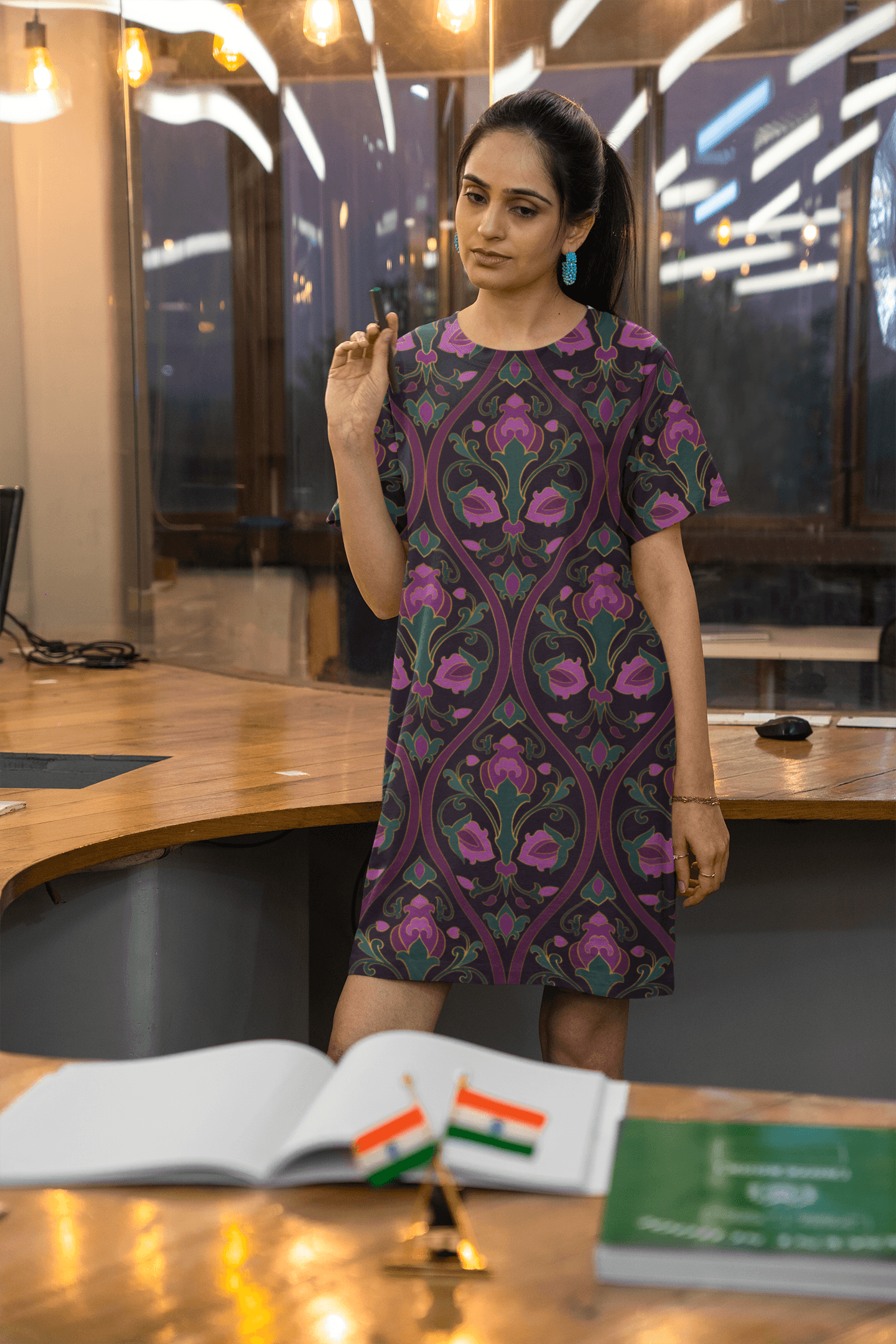 Women's Full Print T-Shirt Dress