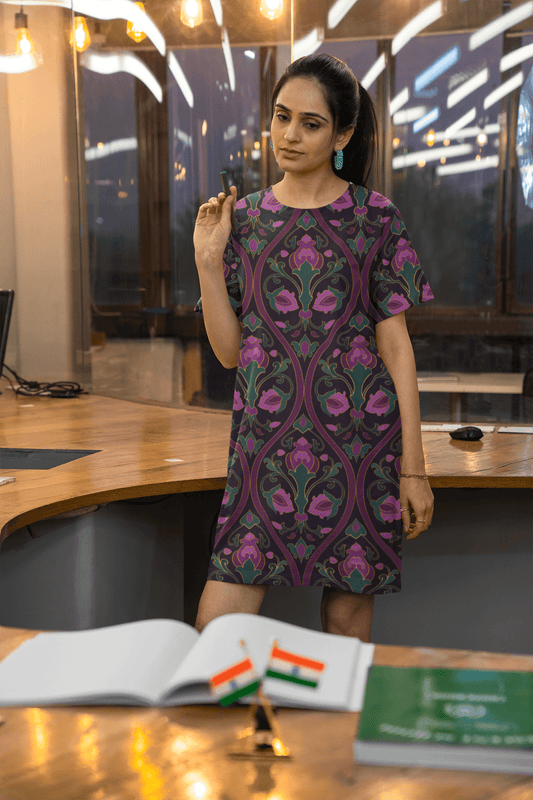Women's Full Print T-Shirt Dress