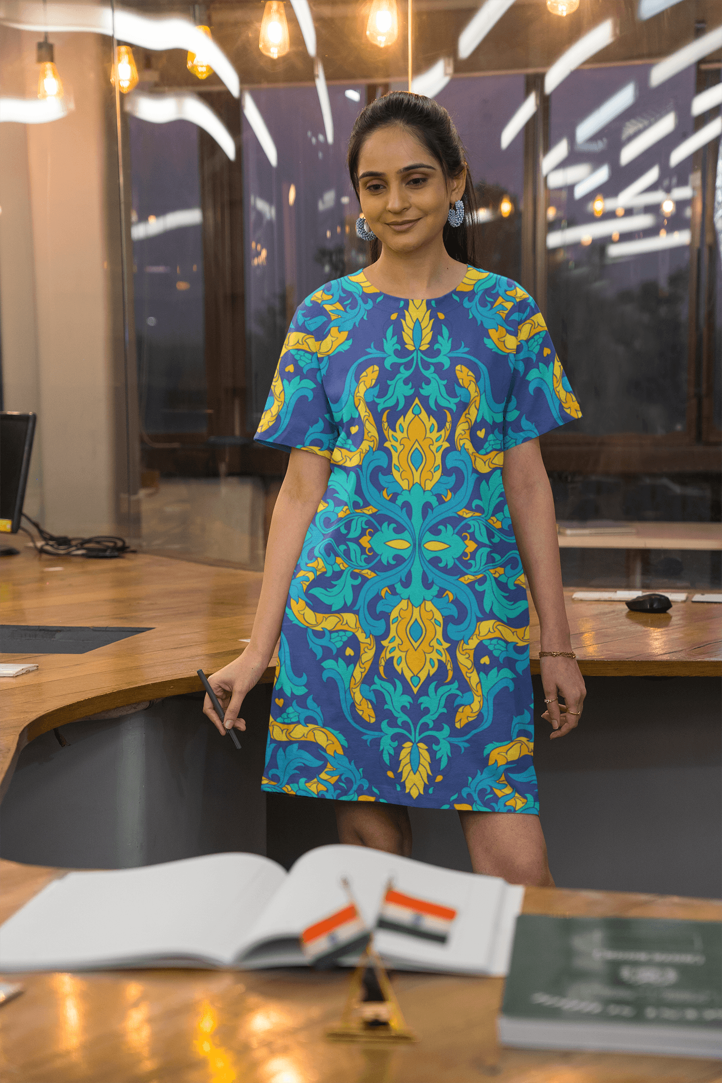 Women's Full Print T-Shirt Dress