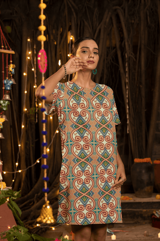 Women's Full Print T-Shirt Dress